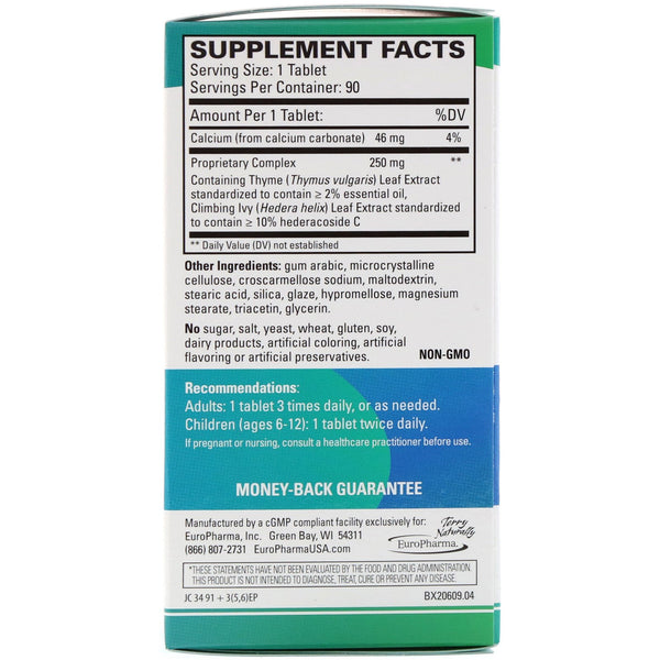 Terry Naturally, Bronchial Clear, 90 Tablets - The Supplement Shop