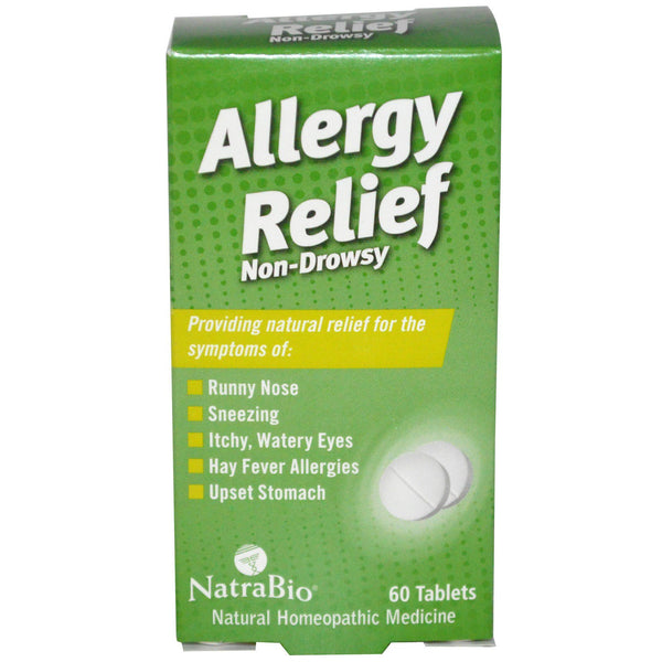 NatraBio, Allergy Relief, Non-Drowsy, 60 Tablets - The Supplement Shop