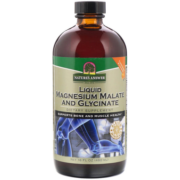 Nature's Answer, Liquid Magnesium Malate and Glycinate, Tangerine Flavor, 16 fl oz (480 ml) - The Supplement Shop