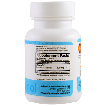 Advance Physician Formulas, Indole-3-Carbinol, 200 mg, 60 Veggie Caps
