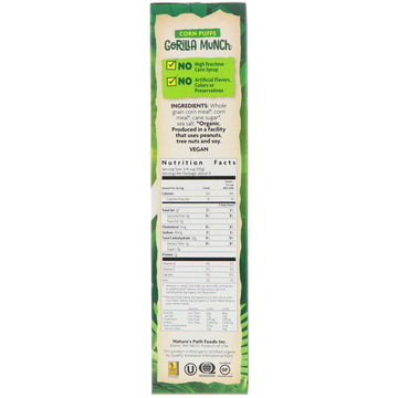 Nature's Path, EnviroKidz, Organic Corn Puffs Gorilla Munch Cereal, 10 oz (284 g)