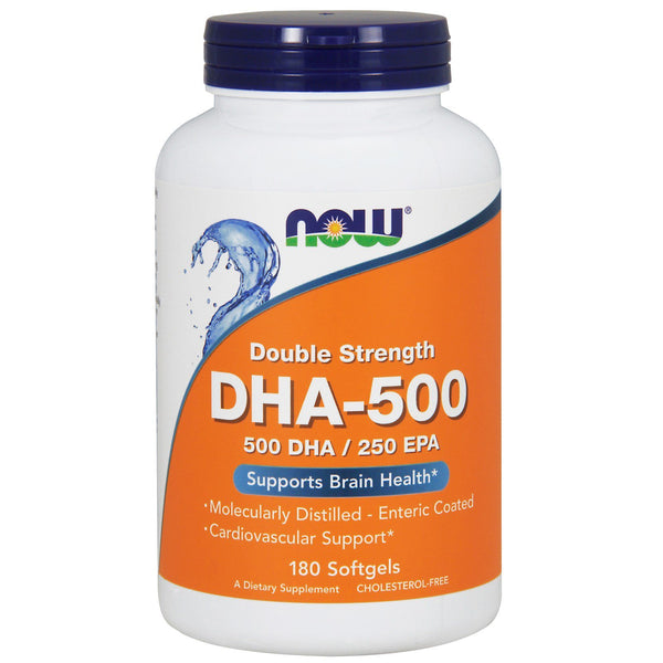 Now Foods, DHA-500/EPA-250, Double Strength, 180 Softgels - The Supplement Shop