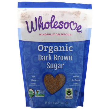 Wholesome , Organic Dark Brown Sugar, 1.5 lbs (24 oz.) - 680 g