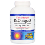 Natural Factors, Ultra Strength RxOmega-3 with Vitamin D3, 900 mg EPA/DHA, 150 Enteripure Softgels - The Supplement Shop