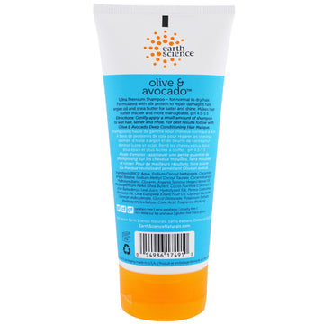 Earth Science, Super Concentrated Shampoo, Olive & Avocado™, For Normal to Dry Hair, 6 fl oz (177 ml)