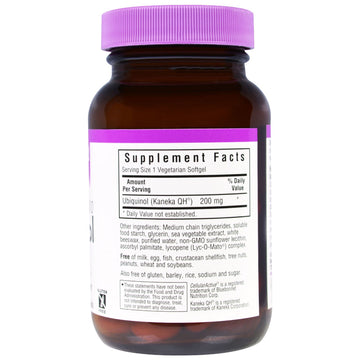 Bluebonnet Nutrition, Ubiquinol,  Cellullar Active CoQ10, 200 mg, 60 Veggie Softgels