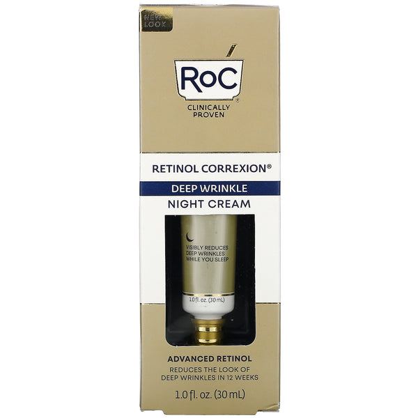 RoC, Retinol Correxion, Deep Wrinkle Night Cream, 1 fl oz (30 ml) - The Supplement Shop