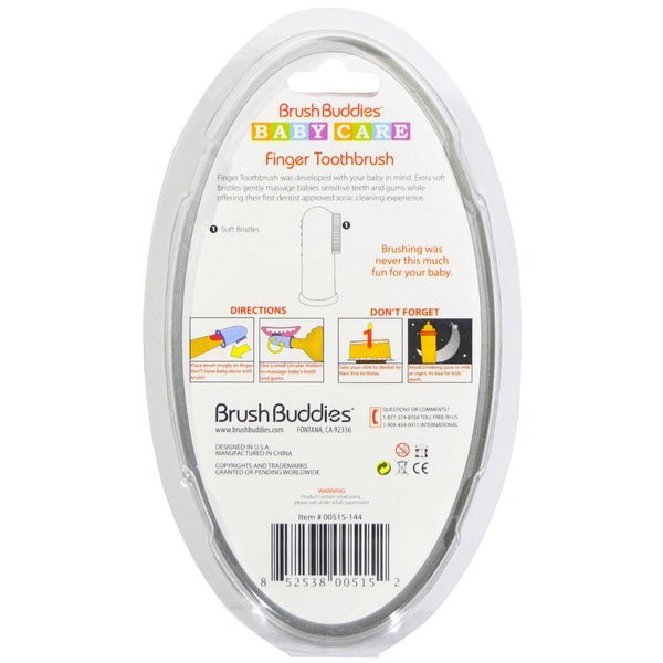 Brush Buddies, Baby Care, Finger Toothbrush, 0-3 YR, 1 Finger ToothBrush - The Supplement Shop