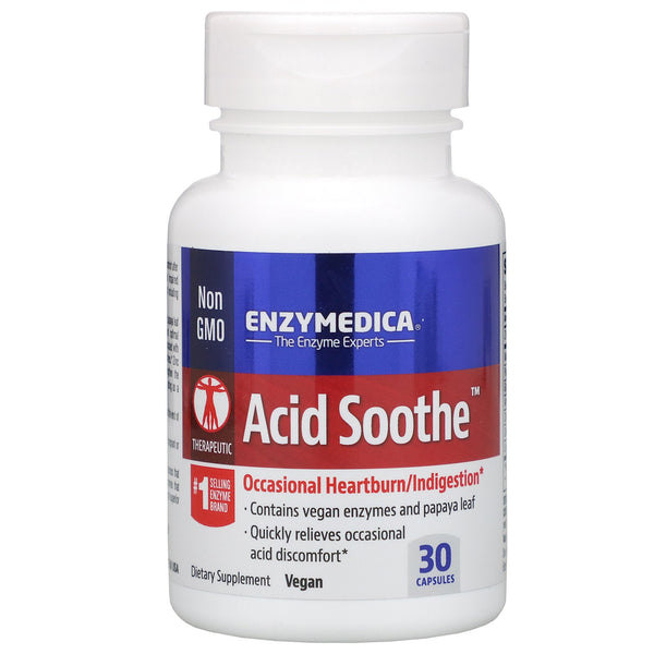Enzymedica, Acid Soothe, 30 Capsules - The Supplement Shop