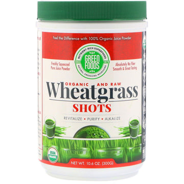 Green Foods , Organic & Raw, Wheatgrass Shots, 10.6 oz (300 g)