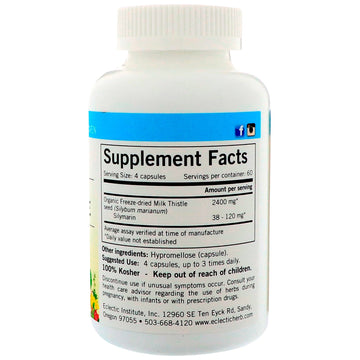 Eclectic Herb, Milk Thistle, 240 Veg Caps (600 mg per Cap)