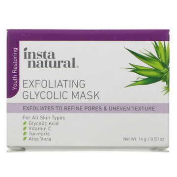 InstaNatural, Exfoliating Glycolic Mask, 0.50 oz (14 g)