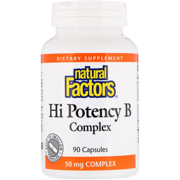 Natural Factors, Hi Potency B Complex, 90 Capsules