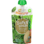 Happy Family Organics, Happytot, Superfoods, Stage 4. Organic Apples, Spinach, Peas & Broccoli + Super Chia, 4.22 oz (120 g) - The Supplement Shop