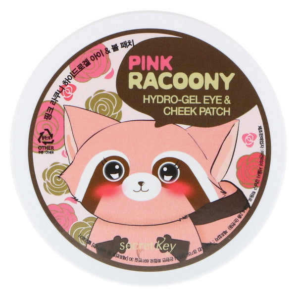 Secret Key, Pink Racoony Hydro Gel Eye & Cheek Patch, 60 Patches - The Supplement Shop