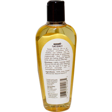 Hobe Labs, Naturals, Sweet Almond Oil, 4 fl oz (118 ml)