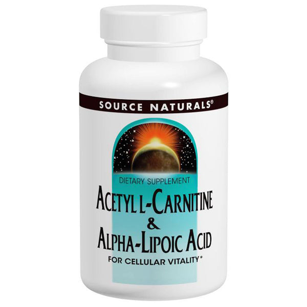 Source Naturals, Acetyl L-Carnitine & Alpha-Lipoic Acid, 120 Tablets - The Supplement Shop