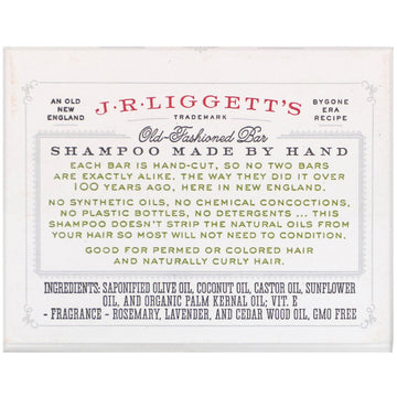 J.R. Liggett's, Old Fashioned Shampoo Bar, Herbal Formula, 3.5 oz (99 g)