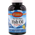 Carlson Labs, The Very Finest Fish Oil, Natural Lemon Flavor, 700 mg, 240 Soft Gels - The Supplement Shop