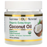 California Gold Nutrition, Cold-Pressed Organic Virgin Coconut Oil, 16 fl oz (473 ml) - The Supplement Shop