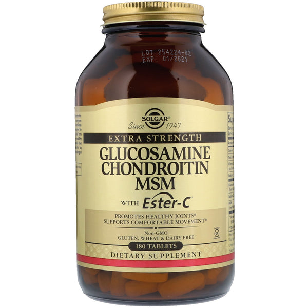 Solgar, Glucosamine Chondroitin MSM with Ester-C, 180 Tablets - The Supplement Shop