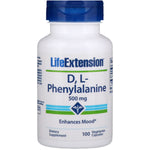 Life Extension, D, L-Phenylalanine, 500 mg, 100 Vegetarian Capsules - The Supplement Shop