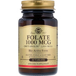 Solgar, Folate as Metafolin, 1,000 mcg, 60 Tablets - The Supplement Shop