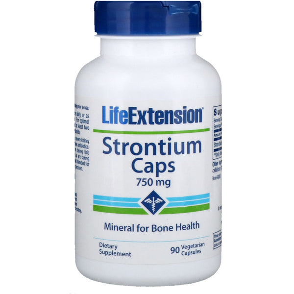 Life Extension, Strontium Caps, Mineral for Bone Health, 750 mg, 90 Vegetarian Capsules - The Supplement Shop