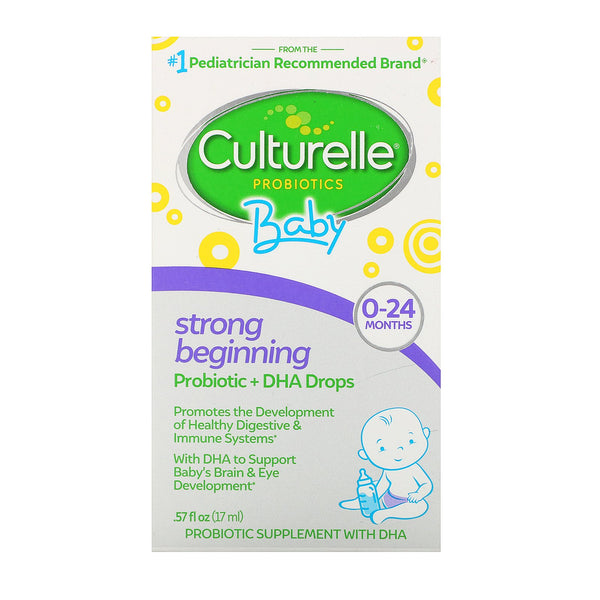 Culturelle, Baby Probiotic + DHA Drops, 0-24 Months, .57 fl oz (17 ml) - The Supplement Shop