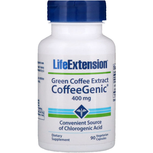 Life Extension, CoffeeGenic, Green Coffee Extract, 400 mg, 90 Vegetarian Capsules - The Supplement Shop