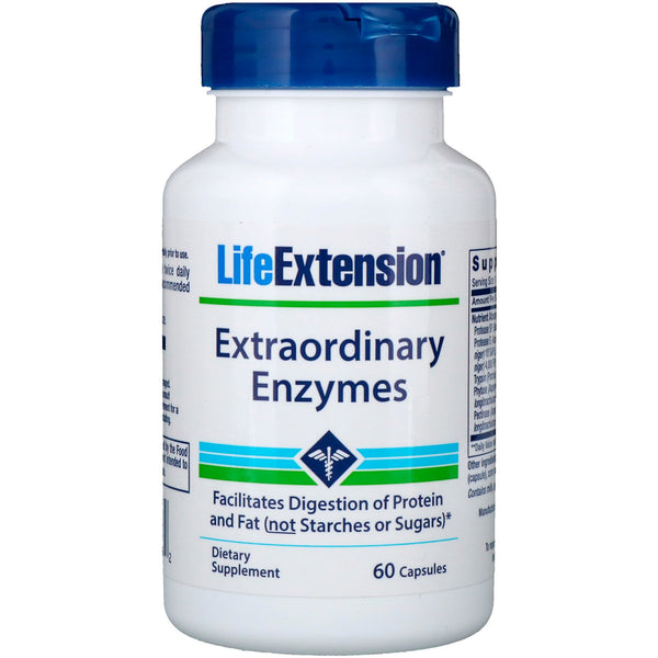 Life Extension, Extraordinary Enzymes, 60 Capsules - The Supplement Shop