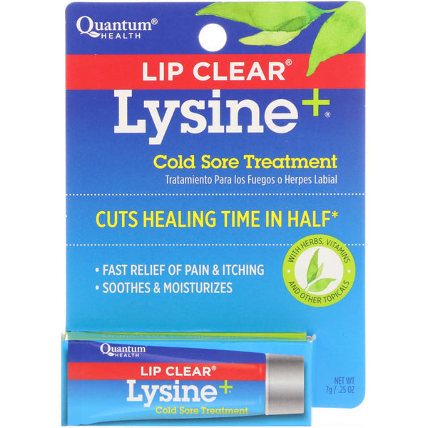 Quantum Health, Lip Clear Lysine+, Cold Sore Treatment, .25 oz (7 g) - The Supplement Shop