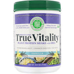 Green Foods , True Vitality, Plant Protein Shake with DHA, Vanilla, 25.2 oz (714 g) - The Supplement Shop