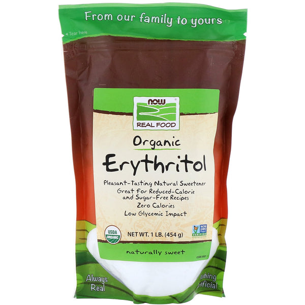 Now Foods, Real Food, Organic Erythritol, 1 lb (454 g) - The Supplement Shop