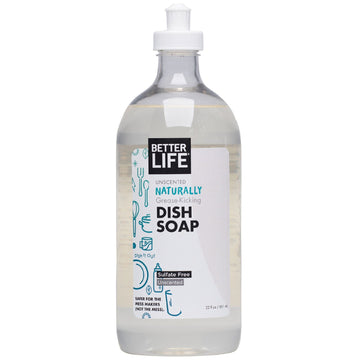 Better Life, Dish It Out, Naturally Grease-Kicking Dish Soap, Unscented, 22 fl oz (651 ml)