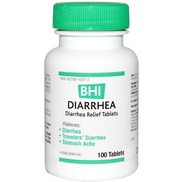 MediNatura, BHI, Diarrhea, 100 Tablets - The Supplement Shop