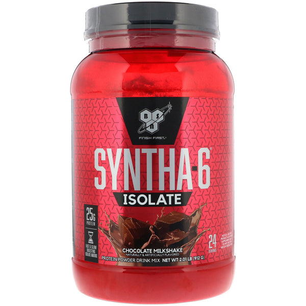 BSN, Syntha-6 Isolate, Protein Powder Drink Mix, Chocolate Milkshake, 2.01 lb (912 g) - The Supplement Shop