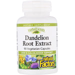 Natural Factors, Dandelion Root Extract, 90 Vegetarian Capsules - The Supplement Shop
