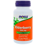 Now Foods, Elderberry, 500 mg, 60 Veg Capsules - The Supplement Shop