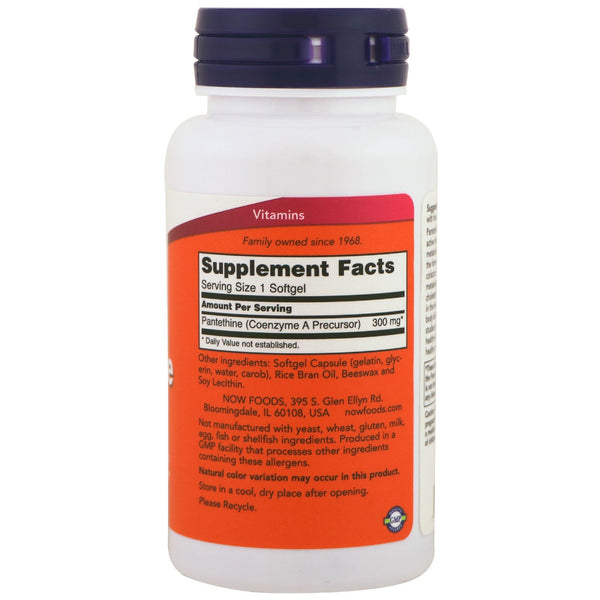 Now Foods, Pantethine, 300 mg, 60 Softgels - The Supplement Shop