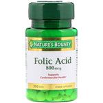 Nature's Bounty, Folic Acid, 800 mcg, 250 Tablets - The Supplement Shop