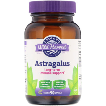 Oregon's Wild Harvest, Organic Astragalus, 90 Organic Vegan Capsules (375 mg per Capsule)