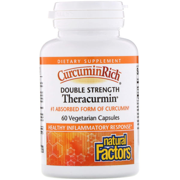 Natural Factors, CurcuminRich, Double Strength Theracurmin, 60 Vegetarian Capsules - The Supplement Shop