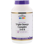 21st Century, Triple Omega Complex 3-6-9, 180 Enteric Coated Softgels - The Supplement Shop