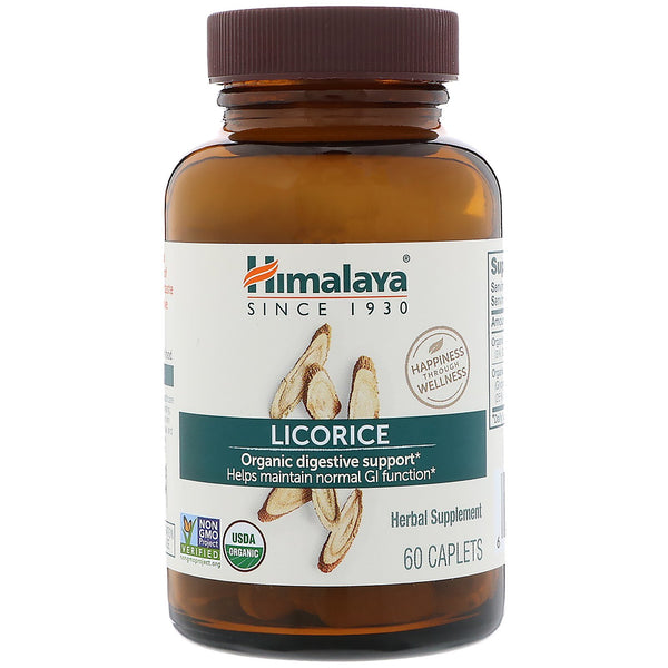 Himalaya, Licorice, Organic Digestive Support, 60 Caplets - The Supplement Shop