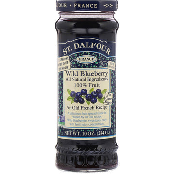 St. Dalfour, Wild Blueberry, Deluxe Wild Blueberry Spread, 10 oz (284 g)