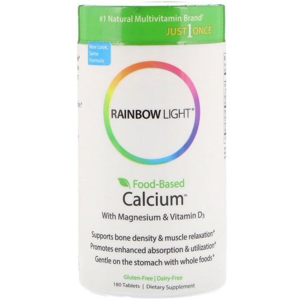 Rainbow Light, Just Once, Food-Based Calcium, 180 Tablets - The Supplement Shop