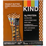 KIND Bars, Kind Plus, Peanut Butter Dark Chocolate Bar, 12 Bars, 1.4 oz (40 g) Each - The Supplement Shop