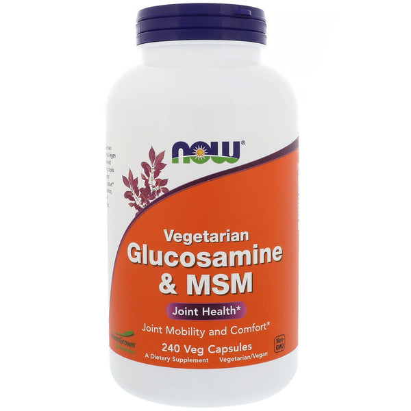 Now Foods, Vegetarian Glucosamine & MSM, 240 Veg Capsules - The Supplement Shop