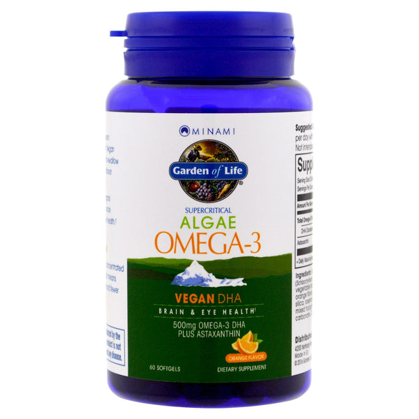Minami Nutrition, Algae Omega-3, Orange Flavor, 60 Softgels - The Supplement Shop